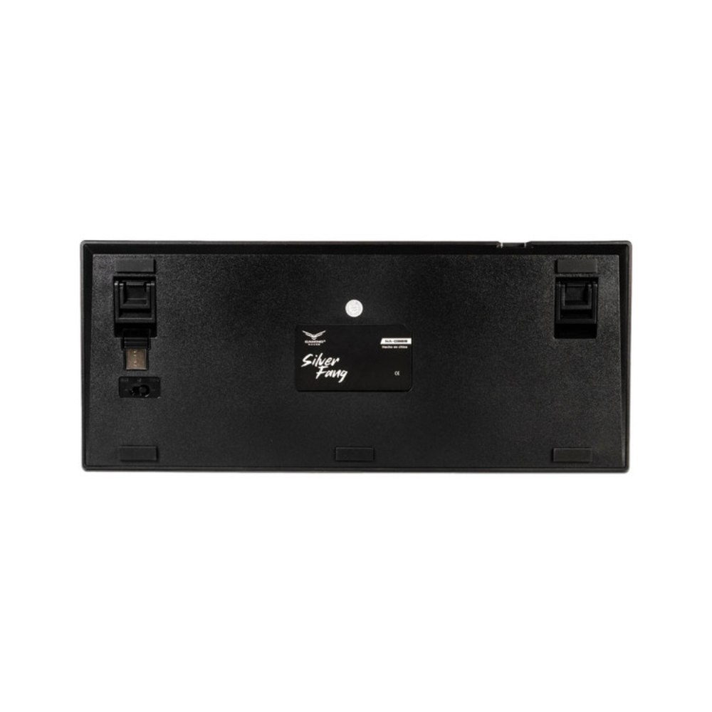 Teclado Naceb mecanico gamer inalambrico con iluinacion TKL SILVER FANG color Negro con teclas color cafe y beige