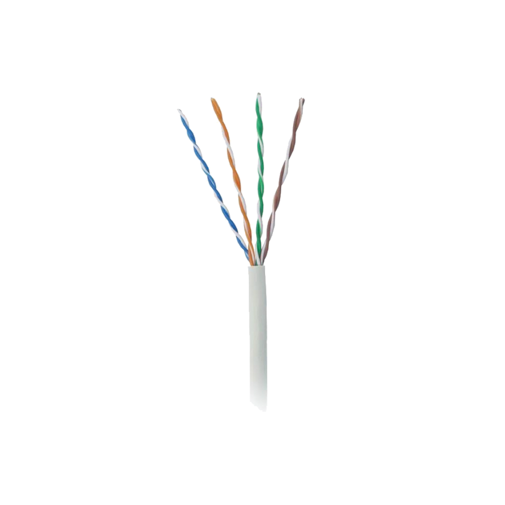 Bobina de Cable de 305m, Cat5e, Alto Rendimiento, Blanco, UL, para Video Vigilancia, Redes de Datos, Uso Interior