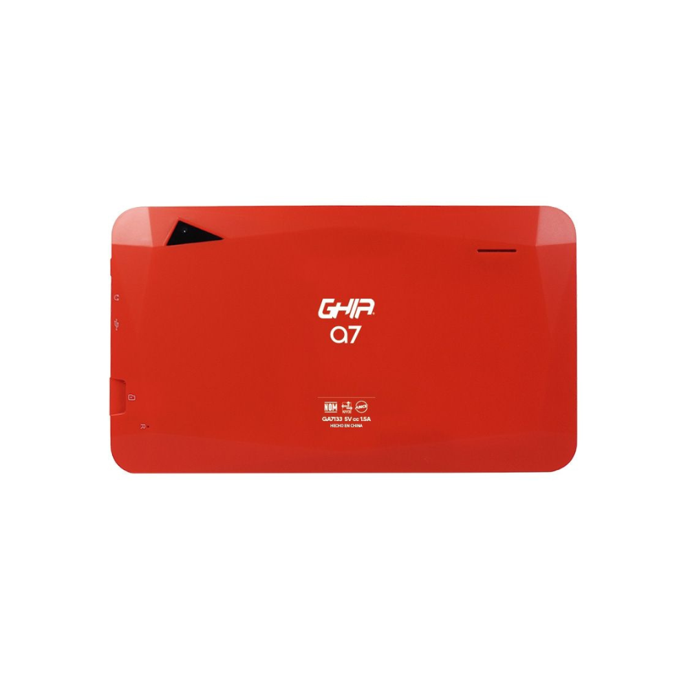 Tablet Ghia A7 WiFi, Quad Core A133, 2GB RAM, 16GB, Doble Cámara, WiFi, Bluetooth, 2100mAh, Android 11, Roja