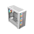 Gabinete Balam Rush Carbono Twin 8000B Media Torre USB 3.0 4 Ventiladores ARGB Blanco — Modelo BR-938785