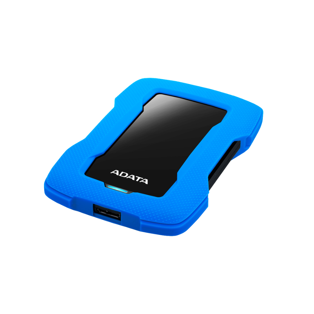 Disco duro externo Adata 1TB, 2.5", USB 3.1, AHD330, contra golpes, azul.