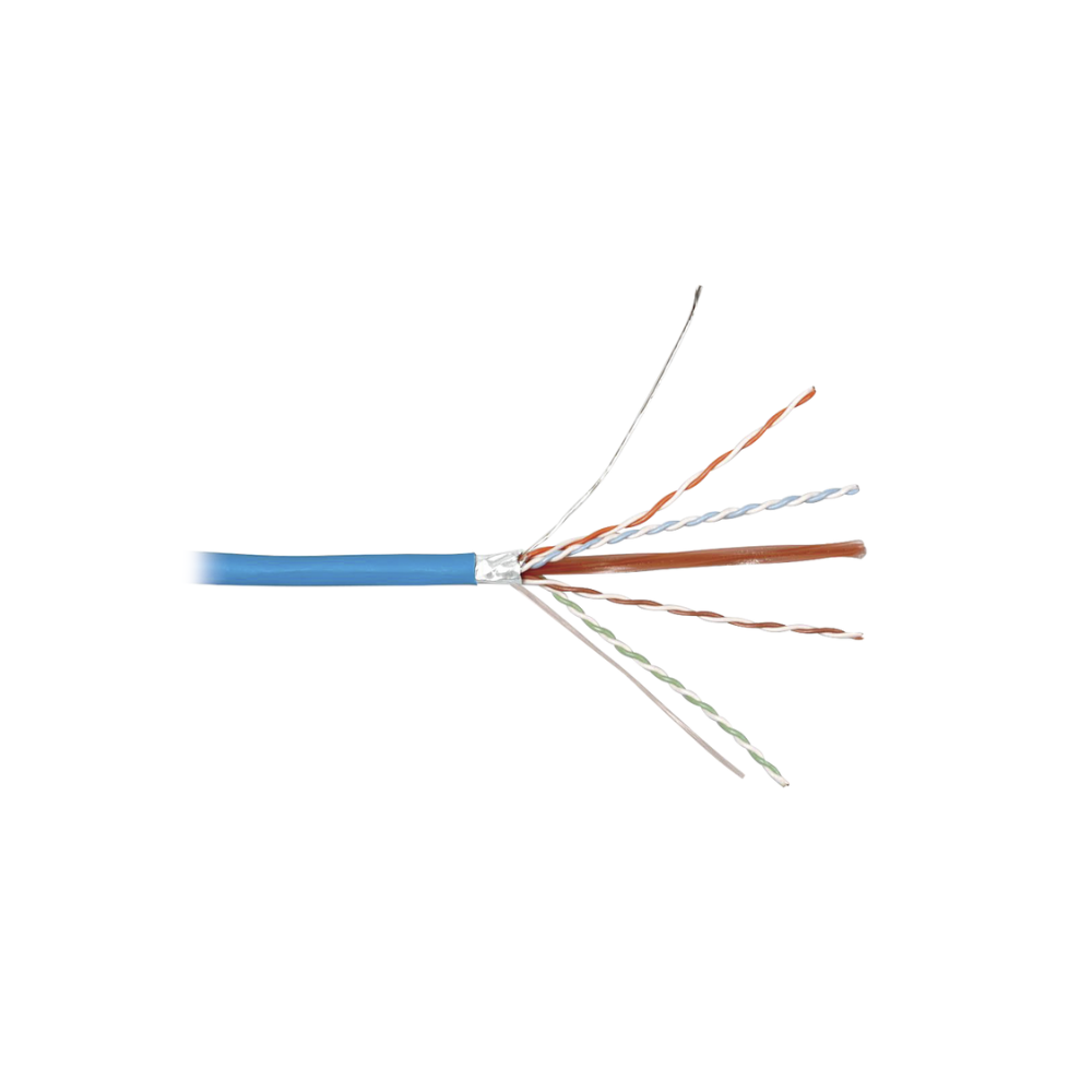 Bobina de Cable Blindado F/UTP 305m Z-MAX Cat6A 10GBase-T CMR Riser Azul