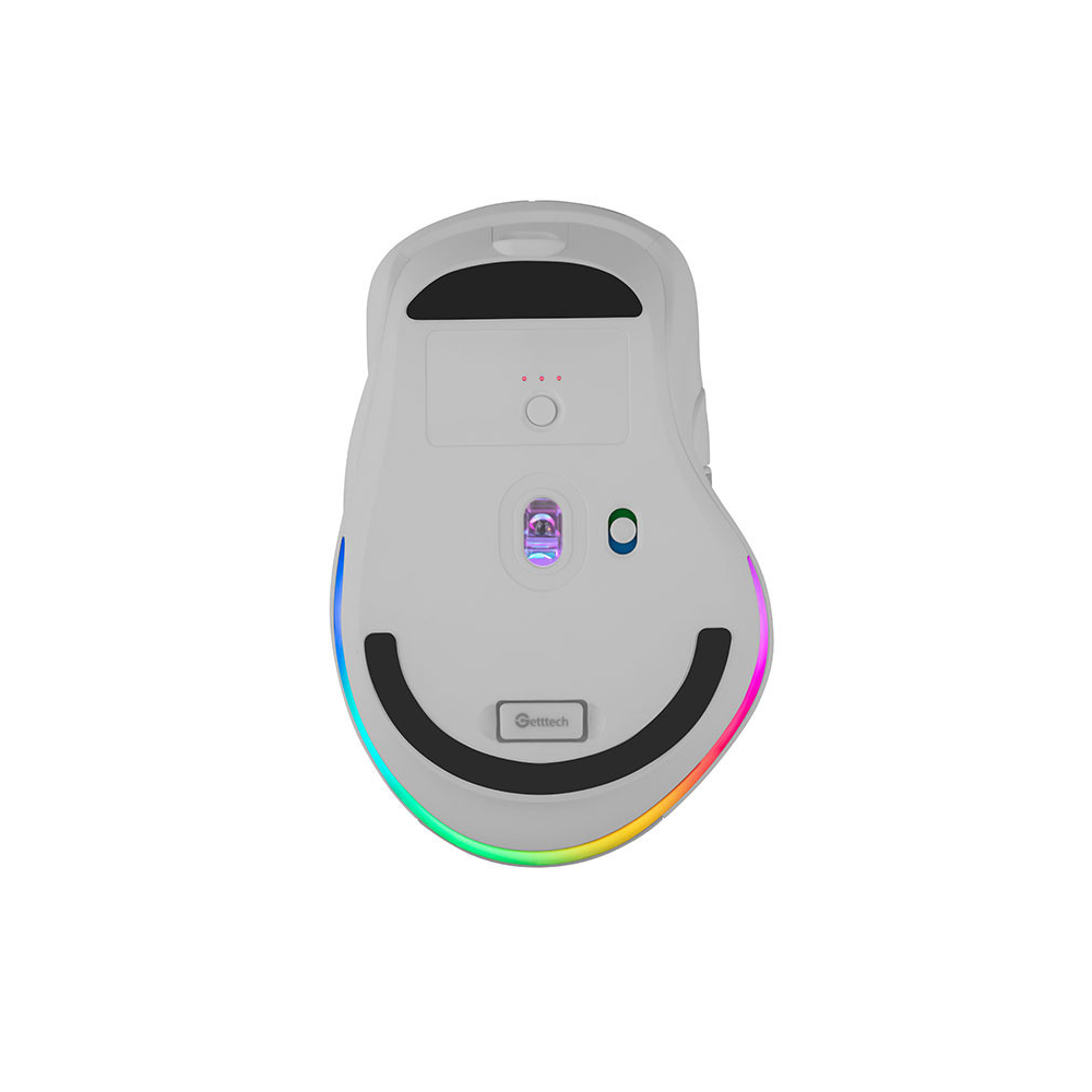 Mouse GETTTECH Inalambrico Ergonomico Ajustable 6400 DPI Blanco