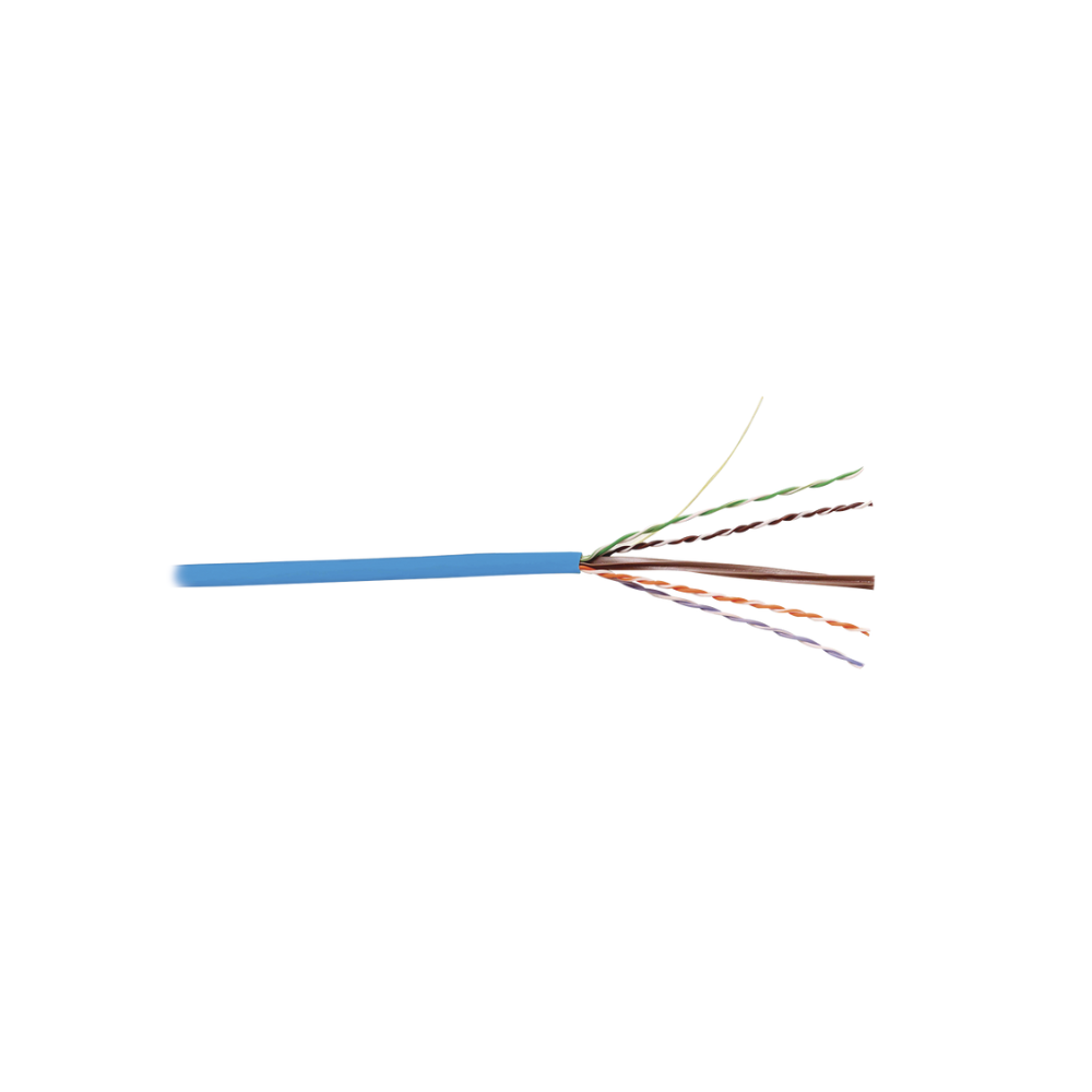Bobina de Cable UTP Reelex 305m 4 Pares, Desempeño Cat6, LS0H, Azul, 24 AWG