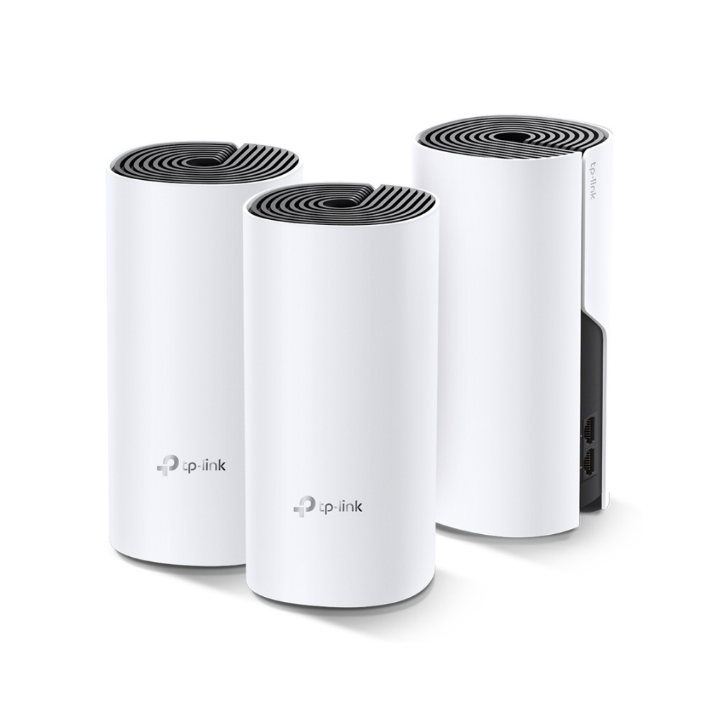 Kit 3 Routers Mesh para Hogar, Doble Banda Wi-Fi 5 AC1200 Mbps, 2 Puertos Gigabit WAN/LAN, 2 Antenas Internas, App Deco (iOS, Android)