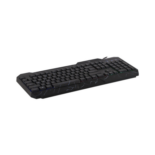 Kit gamer Naceb Teclado y Mouse alambrico Ergonomico retroiluminado color Negro USB