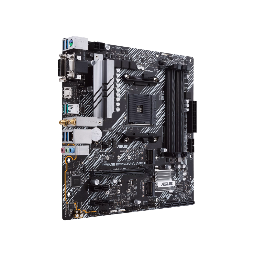 Tarjeta Madre ASUS Prime B550M-A WiFi II Socket AM4 4xDDR4 HDMI / VGA / DVI-D Micro ATX