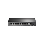 Switch PoE+ No Administrable 9 Puertos 10/100Mbps, 8 PoE af/at, PoE 65W, Extensor PoE hasta 250m
