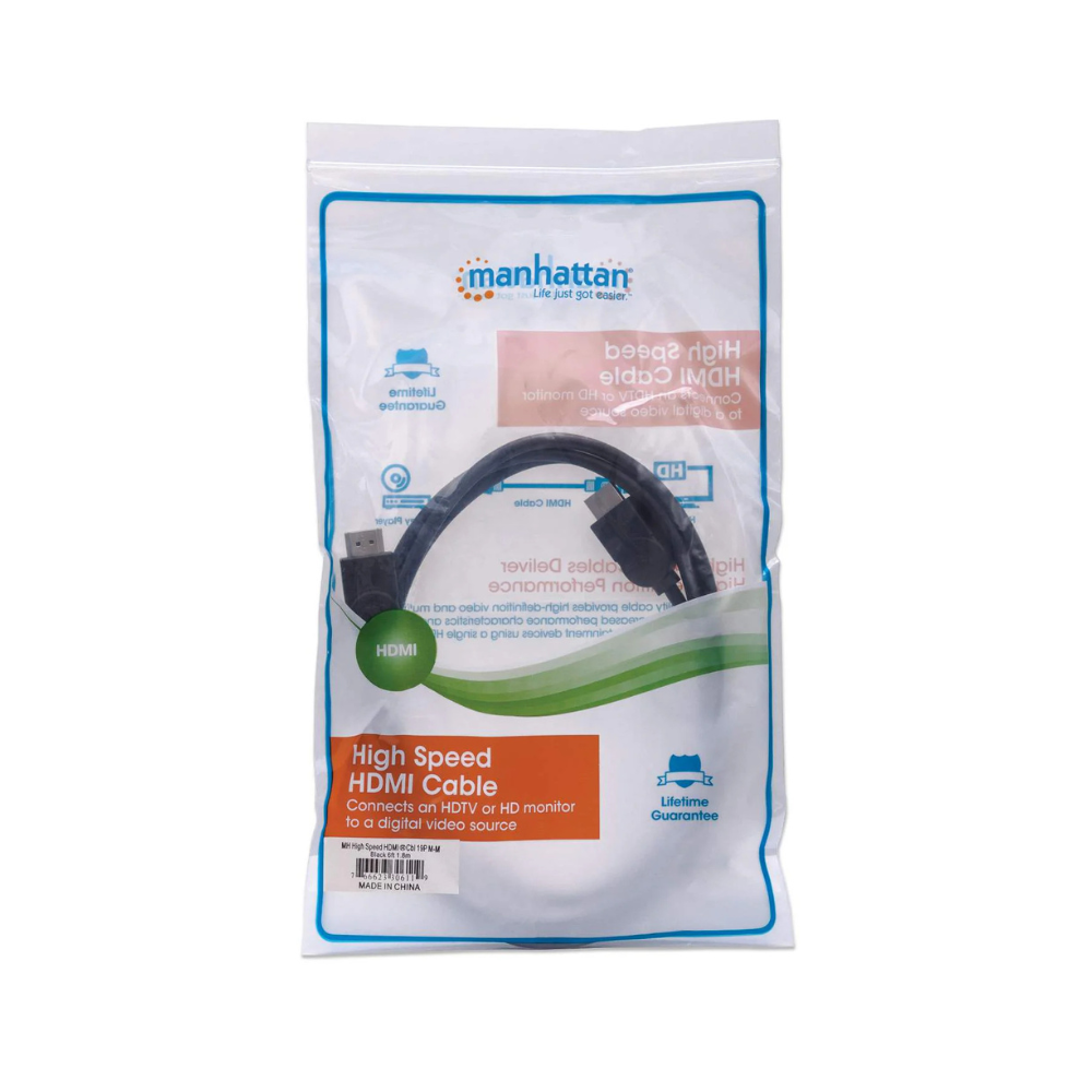 Cable HDMI Manhattan 1.3 1.8M 4K@30Hz 3D Blindado (306119)