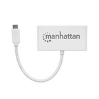 Hub USB-C Manhattan 3 Puertos AH s/Fuente + 1 Puerto CH (163552)