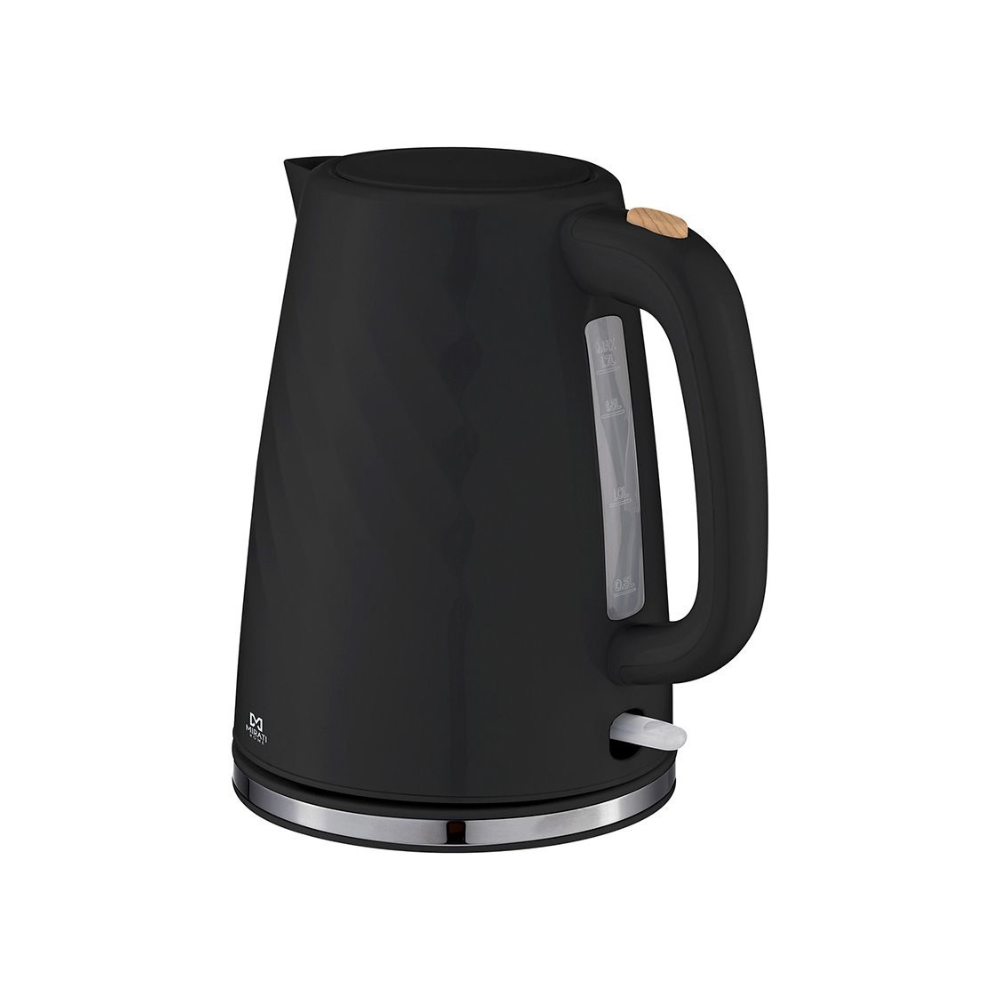 Hervidor de Agua Mirati 1.7L 1200W Plástico ABS y Acero Inoxidable Negro