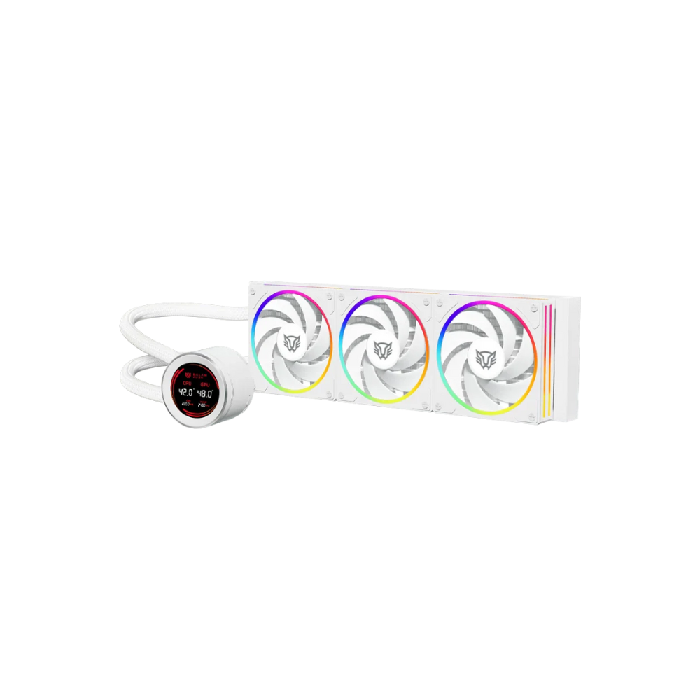 Enfriamiento Líquido Balam Rush 360 Hydrox Expert HYX36 Blanco Display para monitoreo de temperatura RGB 3x Vent 120 mm TDP 300 W Legend