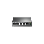 Switch PoE No Administrable 5 Puertos 10/100Mbps, 4 PoE af/at, PoE 67W, Extensor PoE hasta 250m, Calidad Video Prioritaria