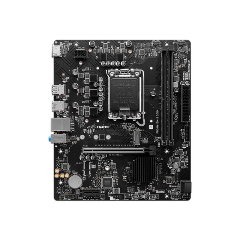 Tarjeta Madre MSI PRO H610M-S Socket 1700 Gen 12 / 13 / 14 2xDDR4 HDMI Micro ATX