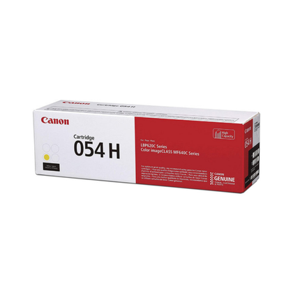 Tóner Canon 054H 3025C001AA Amarillo Para ImageClass LBP622CDW / MF644CDW — Rendimiento 2,300 Páginas