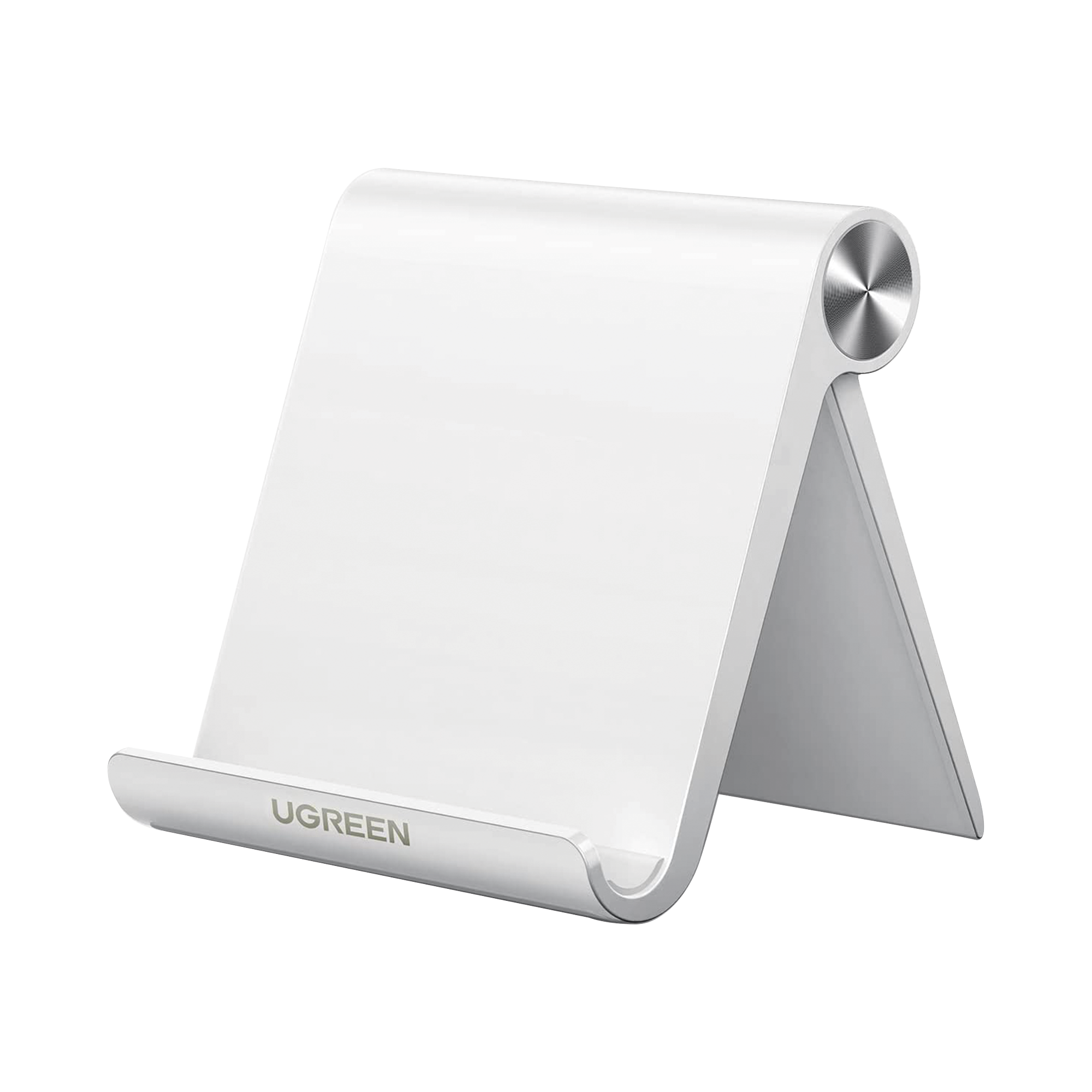 Soporte Escritorio Teléfono Ajustable 0 a 100° Antiarañazos Antideslizante Compatibilidad 4 a 7.9 Plegable ABS Blanco