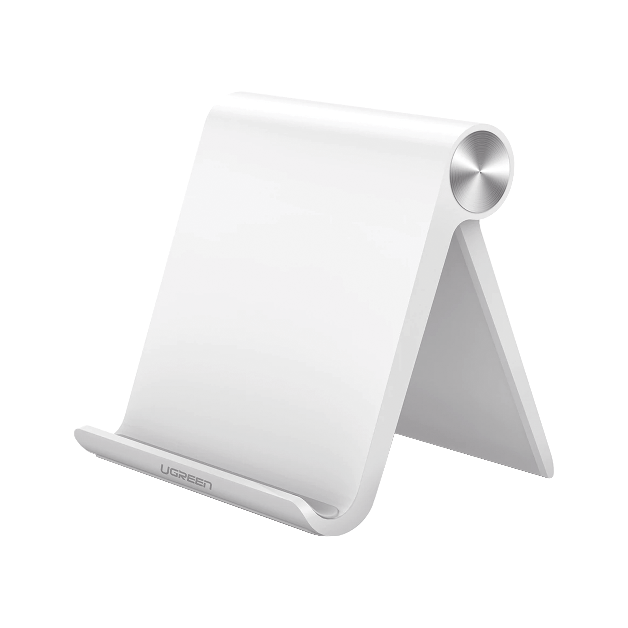 Soporte Escritorio Tablet Ajustable 0 a 100° Antiarañazos Antideslizante Compatibilidad 4 a 13 Plegable ABS Blanco