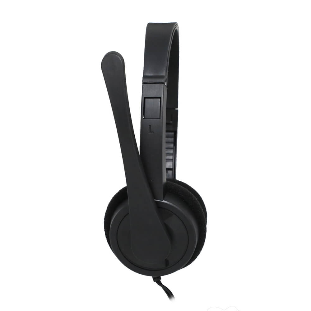 Audifono diadema alambrico Naceb para pc negro 3.5mm c/microf 1.5m