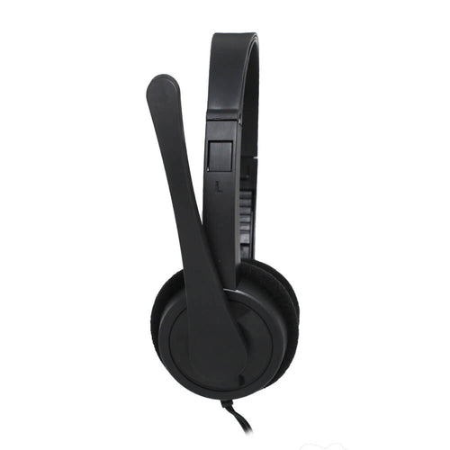Audifono diadema alambrico Naceb para pc negro 3.5mm c/microf 1.5m