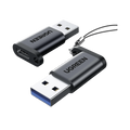 Adaptador USB C 3.1 a USB A 3.0 Carga Datos 3A 5Gbps Compatibilidad VL160 Aluminio Negro
