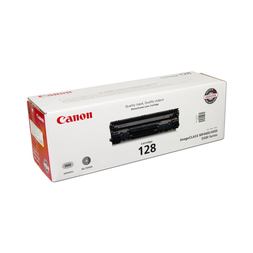 Tóner Canon 128 3500B001AA Negro Para MF4450 / MF4570DN — Rendimiento 2,100 Páginas