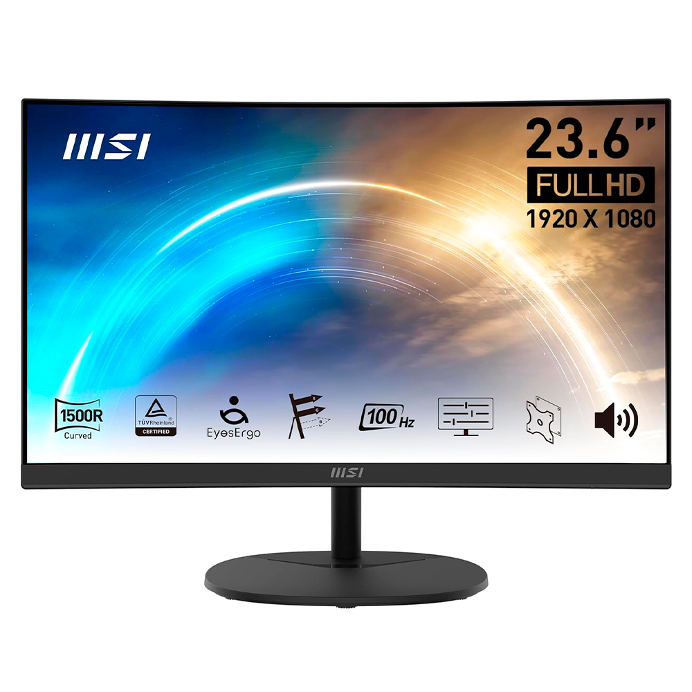 Monitor MSI PRO MP2412C 24" Curvo FHD 1920x1080 100Hz 1ms VA HDMI Altavoces Adaptive-Sync