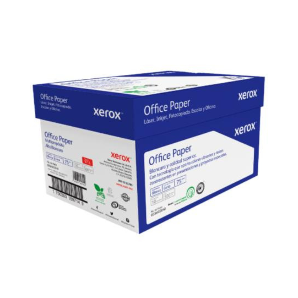 Papel Cortado Xerox Office Paper Azul Carta 75g 97% Blancura C/5000