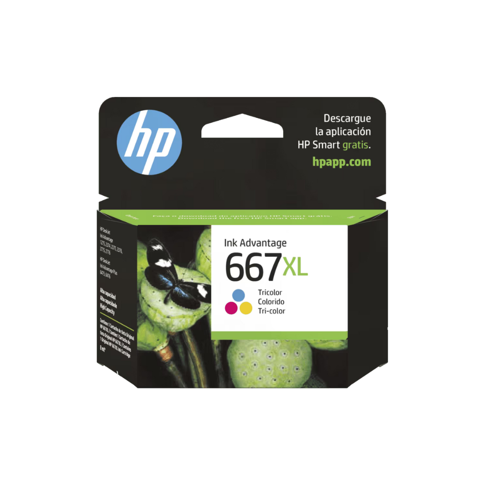 Tinta HP Original Ink Advantage 667XL Alto Rendimiento Tricolor