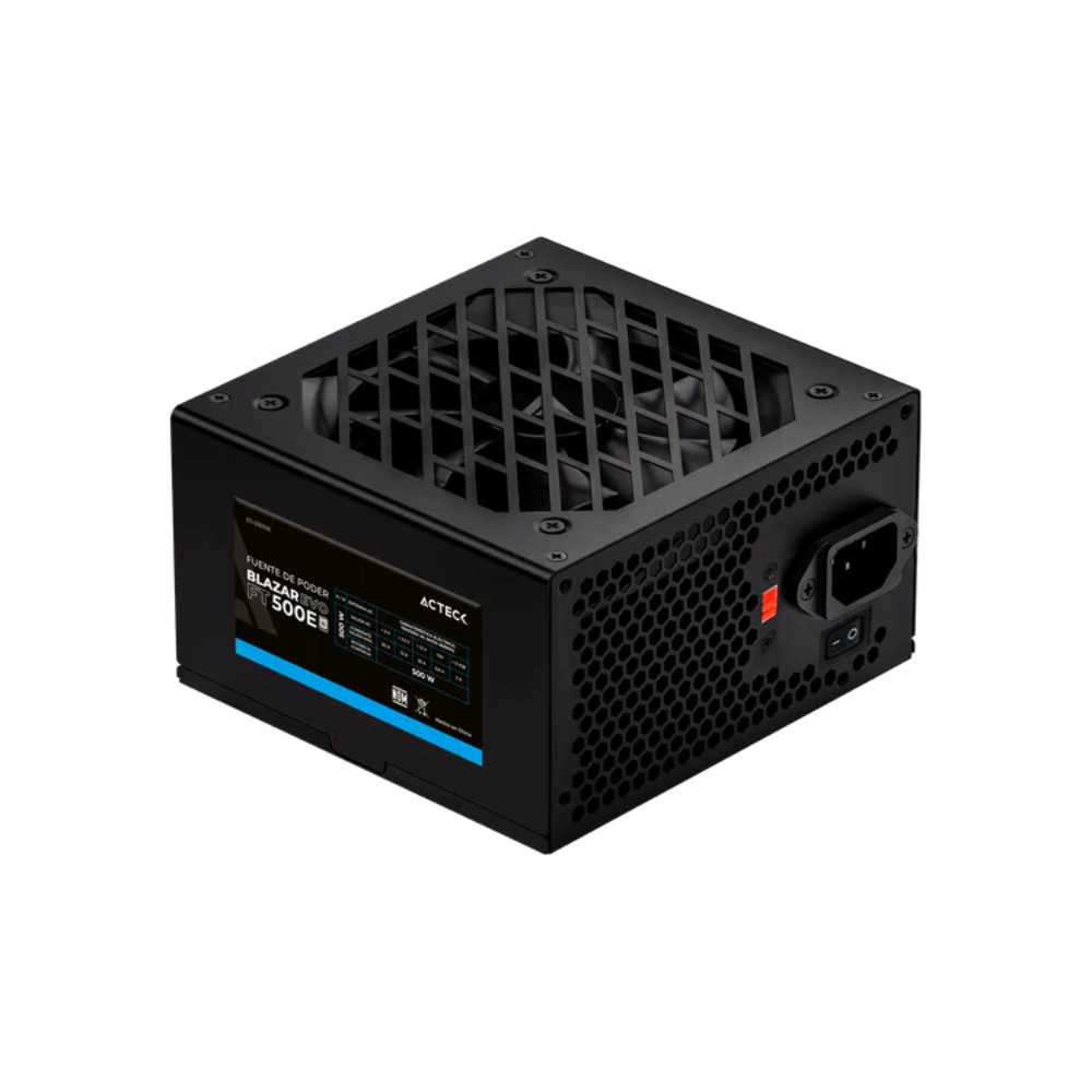 Fuente de Poder Acteck Blazar Evo FT500E ATX 500W Negro