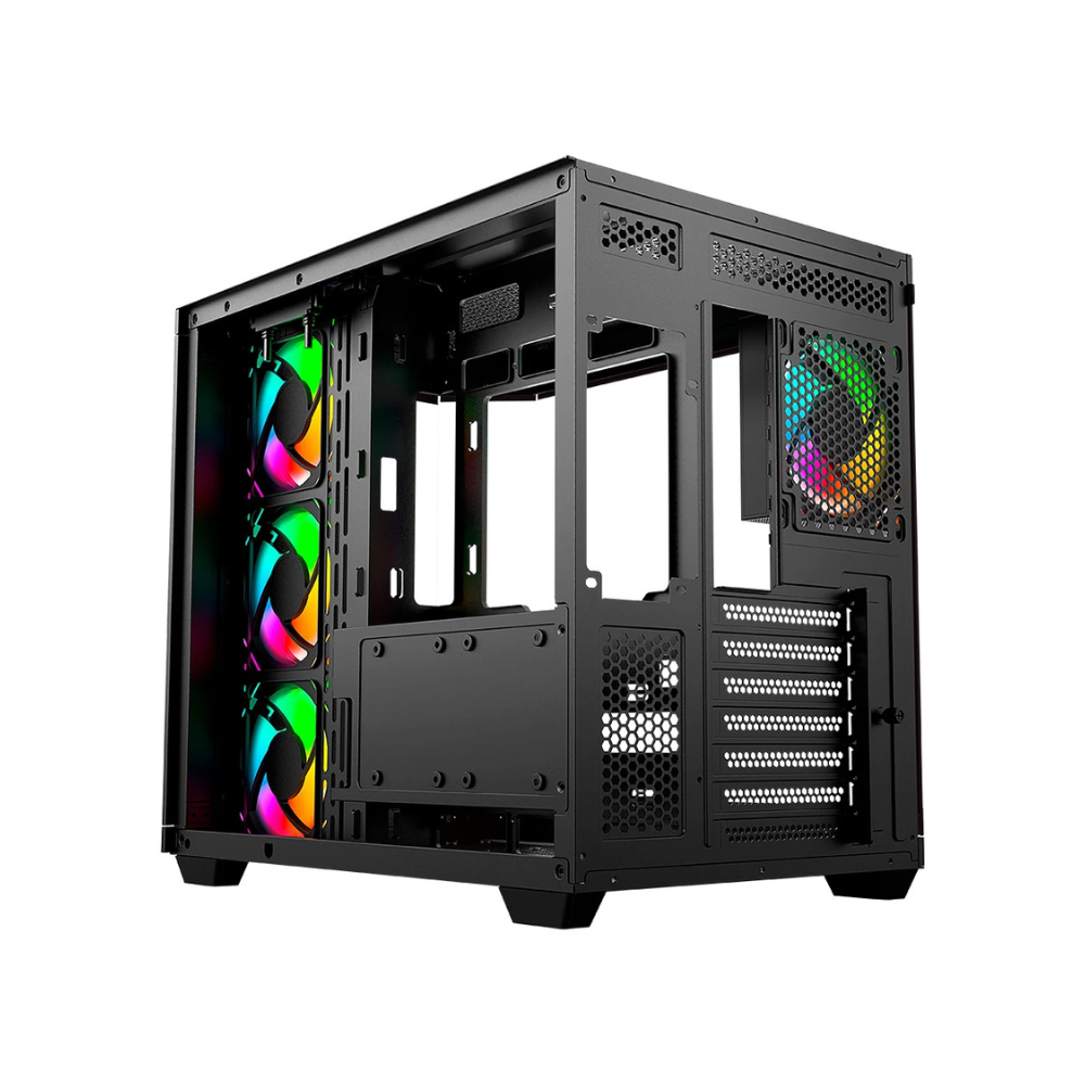 Gabinete Balam Rush Tank 9600 Media Torre USB 3.0 4 Ventiladores ARGB Negro — Modelo BR-938679