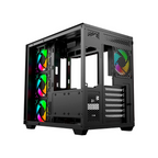 Gabinete Balam Rush Tank 9600 Media Torre USB 3.0 4 Ventiladores ARGB Negro — Modelo BR-938679