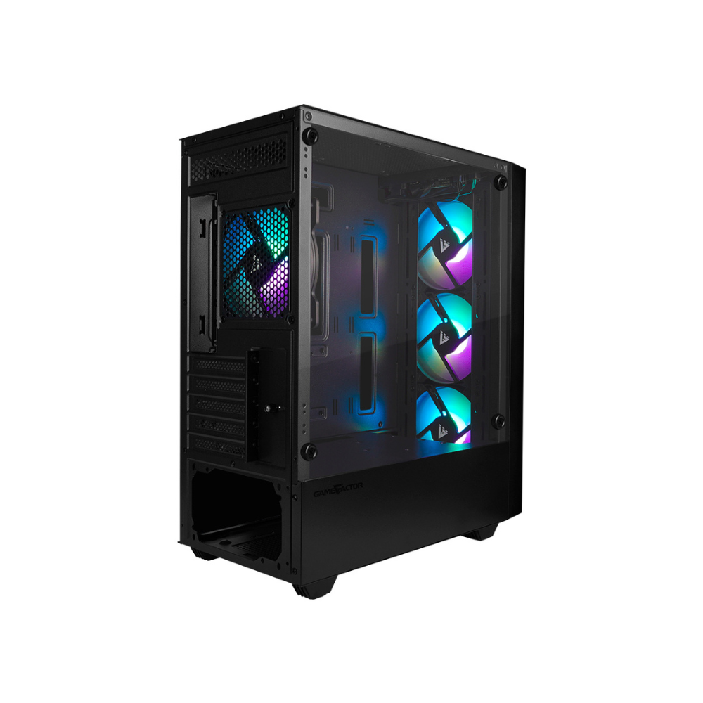 Gabinete Game Factor Micro ATX, USB 3.0, 4 Ventiladores 120mm ARGB, sin Fuente CSG503