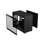 Gabinete Balam Rush Eris Jet GI985 Negro Micro Torre Sin Fuente Con Cristal