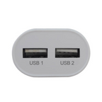 Cargador Brobotix USB para Pared 5V 2A, 2 Puertos, Negro
