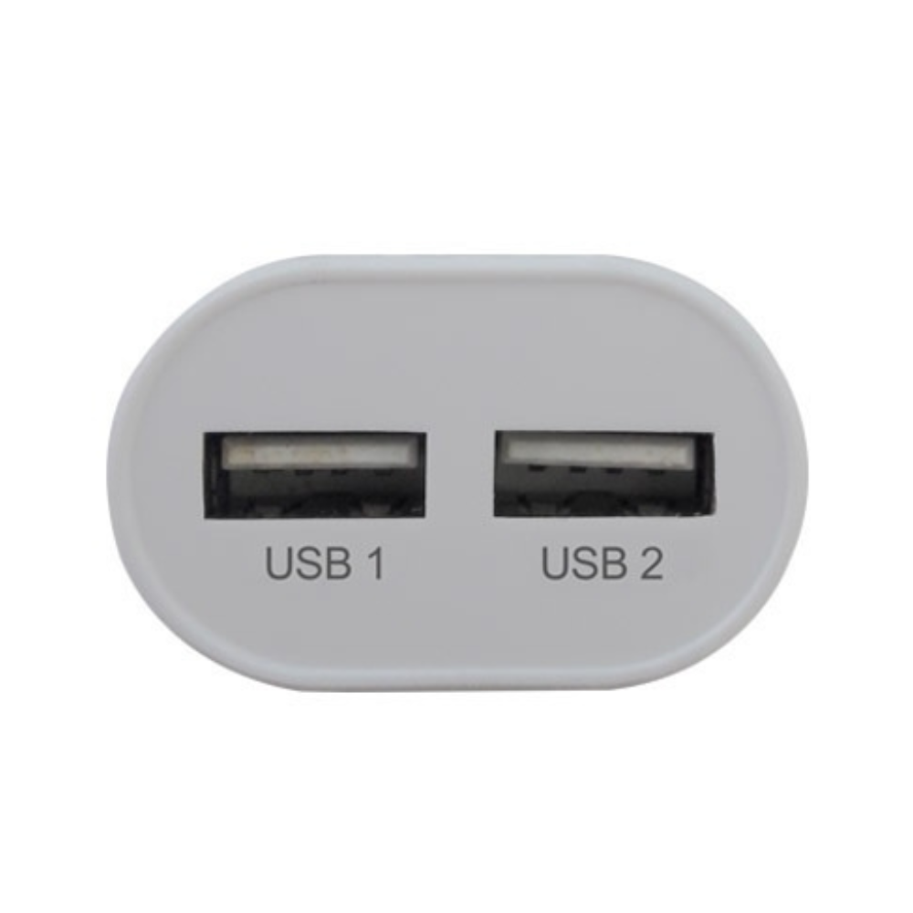 Cargador Brobotix USB para Pared 5V 2A, 2 Puertos, Negro