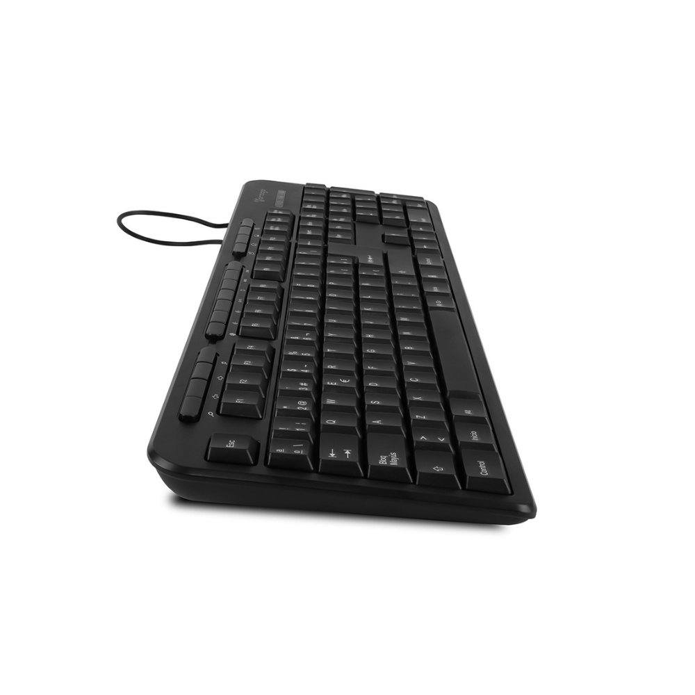 Teclado Vorago Alámbrico 105+15 Teclas Multimedia USB Español (KB-204)