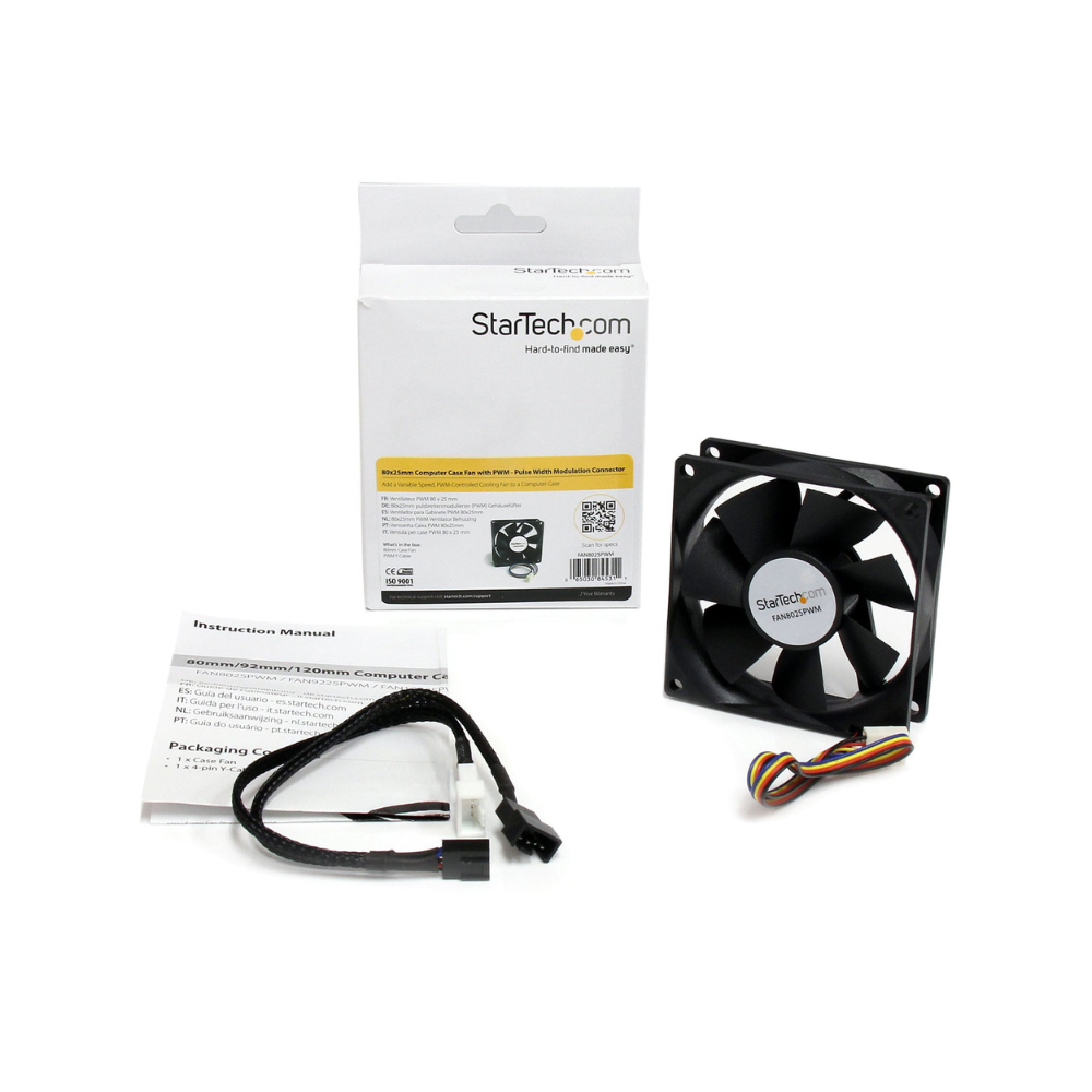 Ventilador para Chasis Caja de Computadora PC Torre 80x25mm Conector PWM StarTech.com Mod. FAN8025PWM