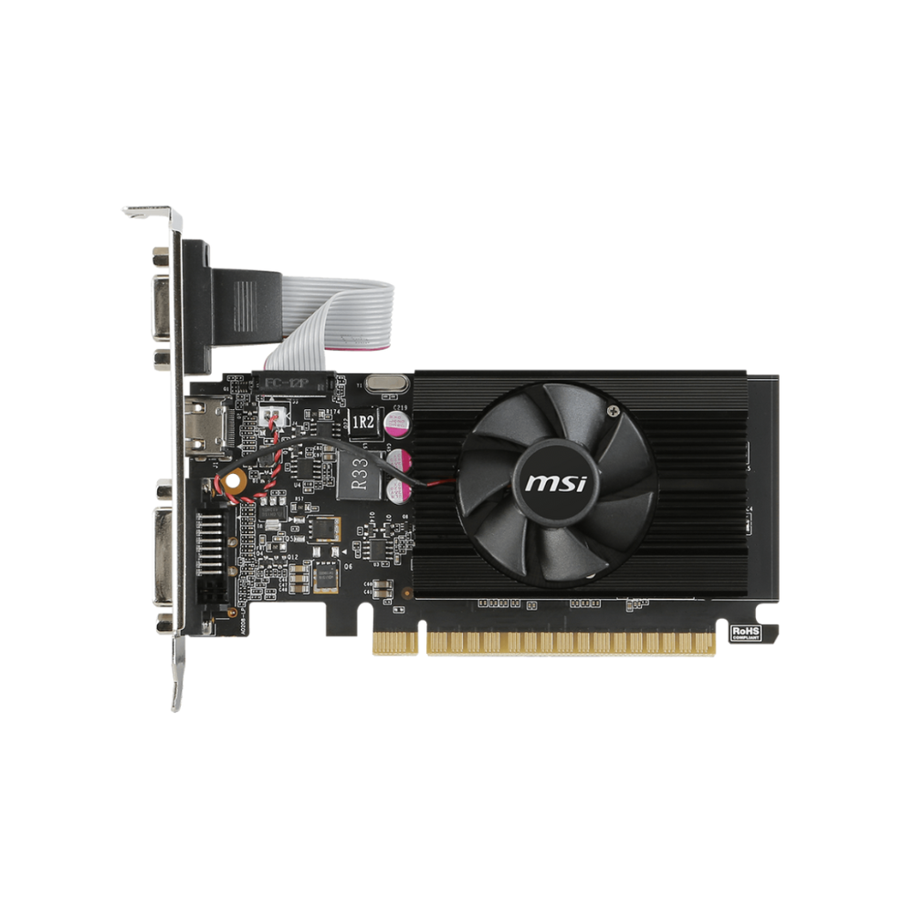 Tarjeta de Video MSI 2GB GeForce GT 710 DDR3 DVI-D VGA HDMI LP