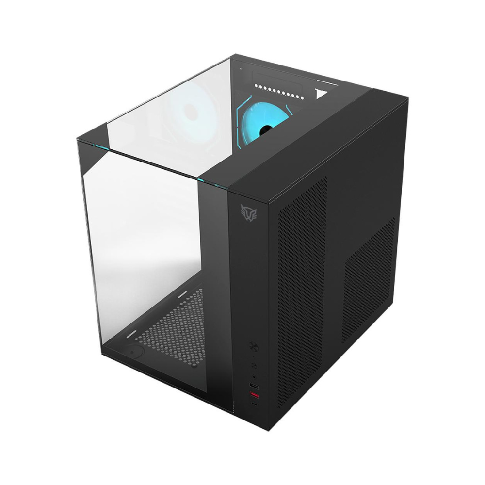Gabinete Balam Rush Tank Majestic 6600 Media Torre Negro Cristal 3 Ventiladores ARGB ATX / Micro ATX / Mini ITX Sin Fuente