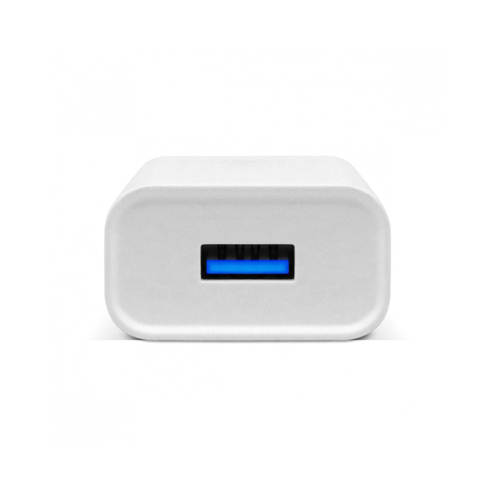 Cargador de pared Brobotix carga rapida 1x USB-A de 5Vcon cable Lighthing color Blanco