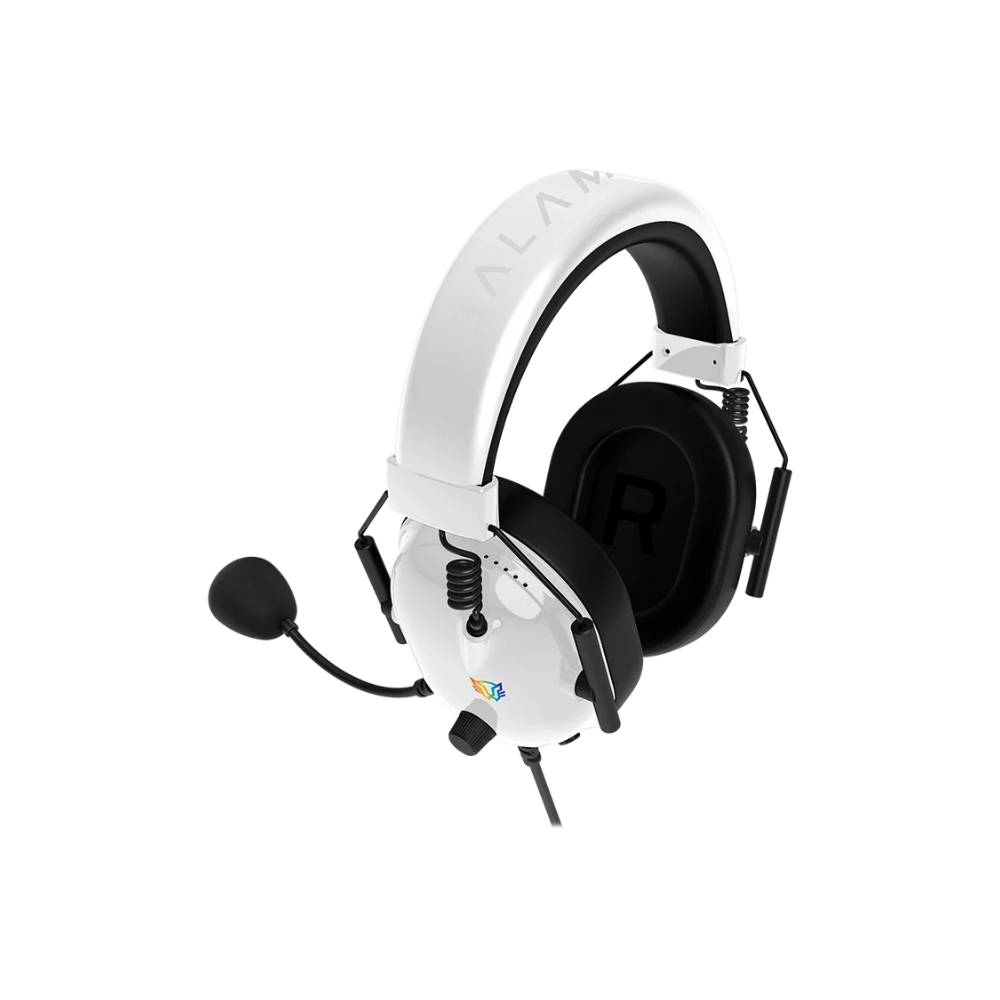 Audifonos Balam Rush Gamer Aviator Level HA757 Blanco Alambricos Over Ear Bocinas 53 mm Microfono Fijo RGB + Conexión USB Legend