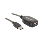 Cable USB V2.0 Extensión Activa 10.0M Bolsa Manhattan (151573)