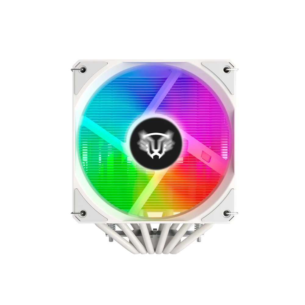 Enfriamiento de Aire Balam Rush Nitrox NX70 Blanco 6 Tubos de calor de cobre + 2 Vent Silencioso de 120 mm ARGB Torre de Calor en Aluminio