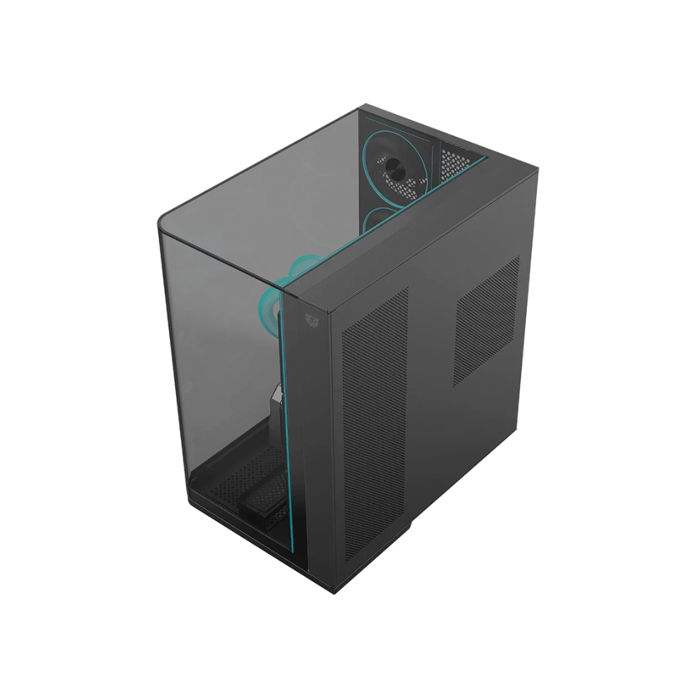 Gabinete Balam Rush Tank Expert Curve 7800 Media torre negro cristal panel curvo 5xVentiladores ARGB ATX /Micro ATX/ Mini ITX sin fuente