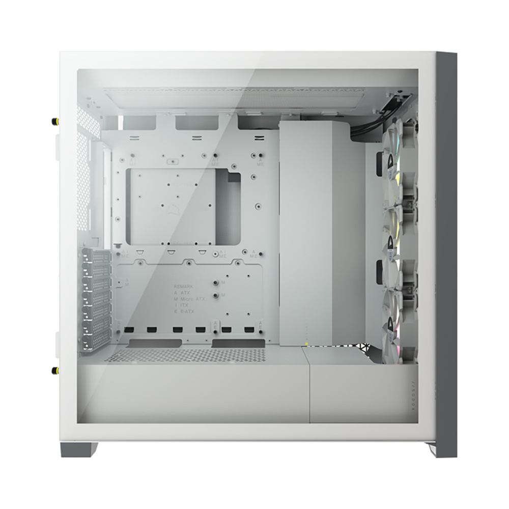 Gabinete Corsair ICUE 5000X RGB Blanco Cristal Templado ATX Semitorre 3 Ventiladores RGB Elite