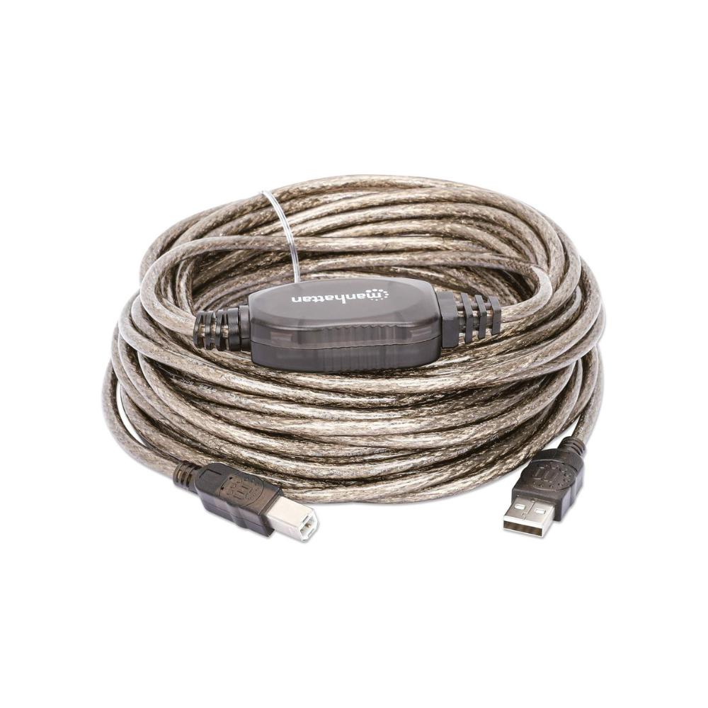 Cable USB Manhattan V2.0 A-B 11.0M Activo (510424)