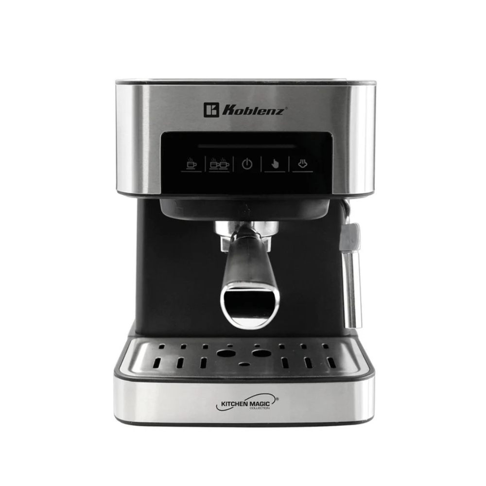 Cafetera Espresso Koblenz CKM-750 EIN, 20 bares de presion, 2 tazas simultaneas, tanque de 1.6L, filtro lavable, 850W