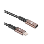 Cable Extensión Vorago Tipo C Hembra a Tipo C Macho 1M 100W Negro (CAB-127)