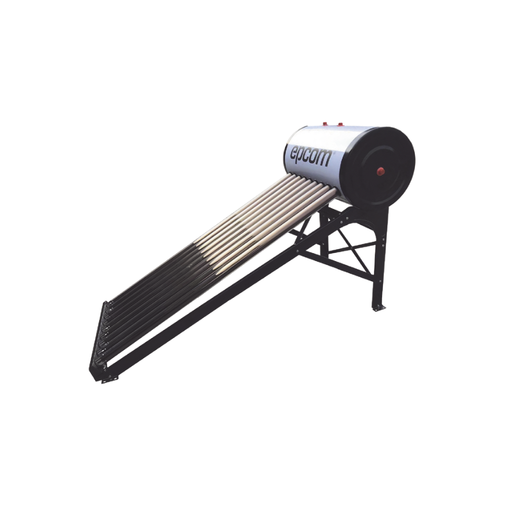 Bóiler Solar 90L, Baja Presión, 9 Tubos Vacío, Termotanque Inoxidable, Resistente a Granizo, Ánodo de Magnesio