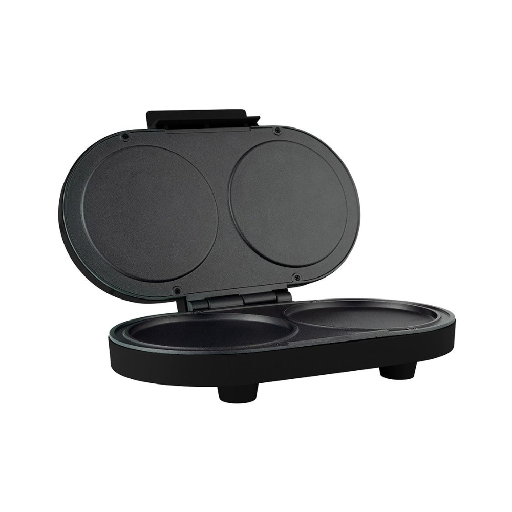 Parrilla para Hotcakes Mirati 1000W Doble Parrilla Antiadherente Negro